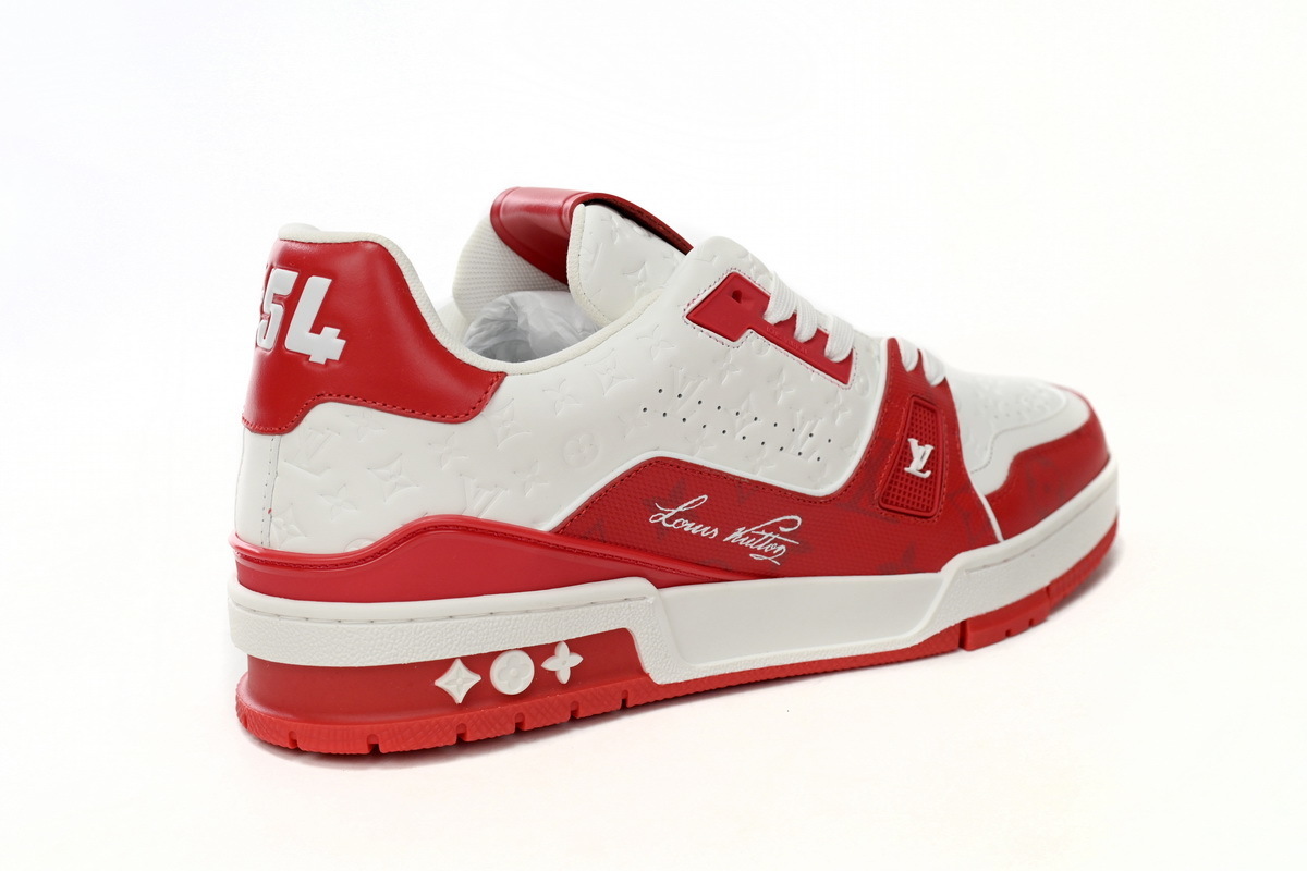 Louis Vuitton Trainer- White Red - Imagen 3