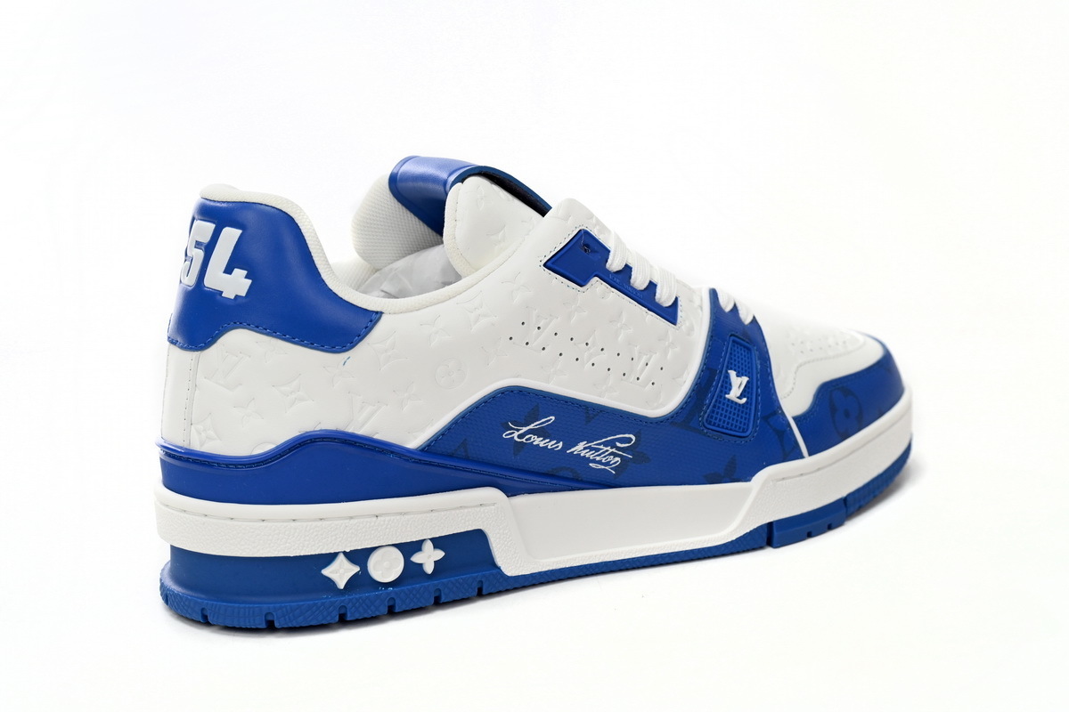 Louis Vuitton Trainer- White Blue - Imagen 4