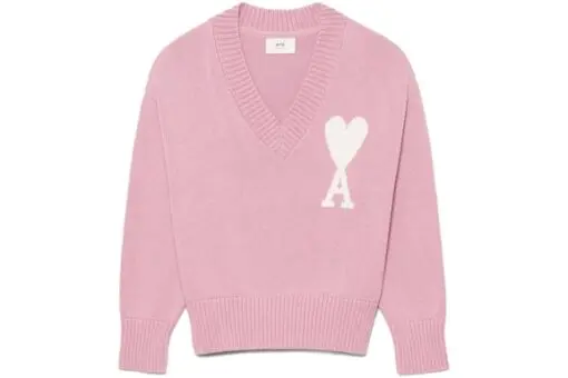 Ami Paris Ami De Coeur Sweater Pink