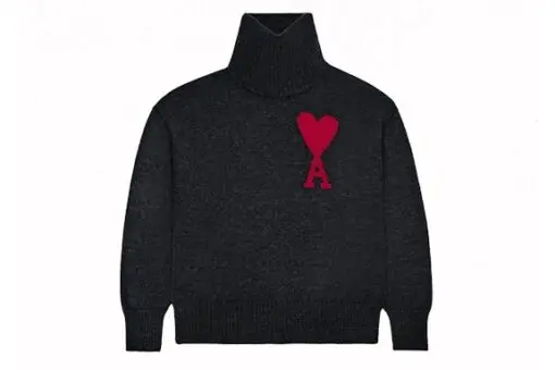 Ami Paris Red Ami De Coeur Sweater Black/Red