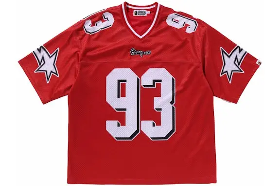 BAPE Football Relaxed Fit T-Shirt Red