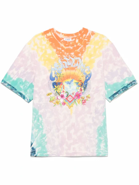Casablanca graphic-print cotton t-shirt multicolor