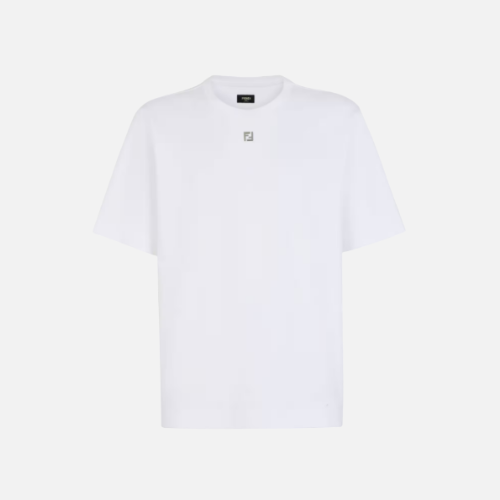 Fendi FF-Plaque Cotton T-shirt White