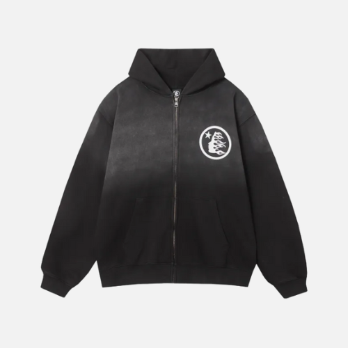 Hellstar Black Logo Full Zip Hoodie