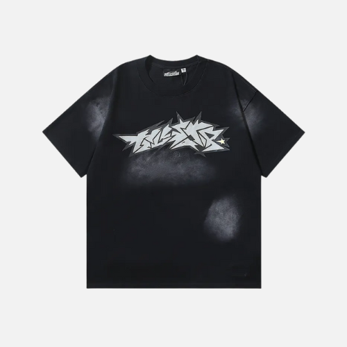 Hellstar Crack Print T-shirt Black