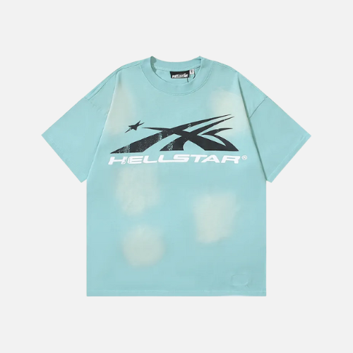 Hellstar Sport Logo Gel T-shirt Cyan