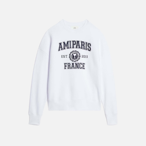 Hoodie White With Black Writing Ami