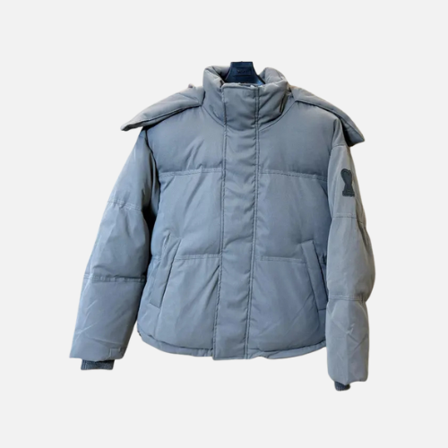 Ami Paris Puffer Down Jacket Mineral Grey