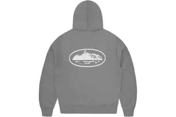 Corteiz Island Puff Print Zip Hoodie Gully Grey - Imagen 2
