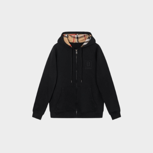 Burberry Zip-Up Hoodie Black