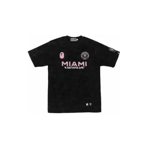 BAPE x Inter Miami CF camo black t-shirt