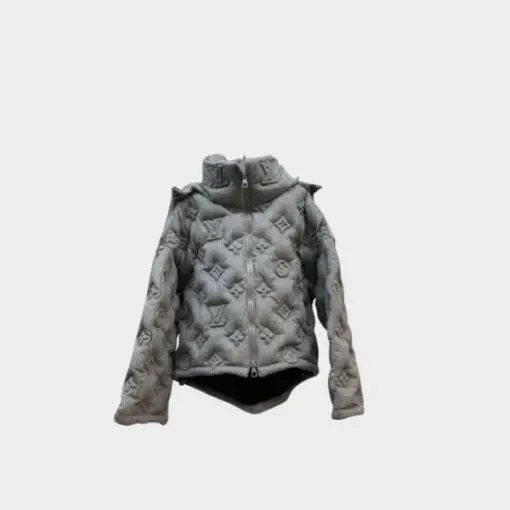 LV Boyhood Monogram Puffer Down Jacket Grey
