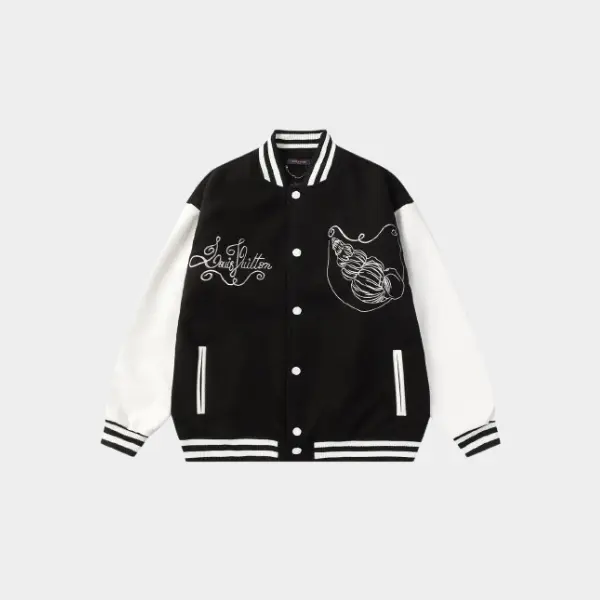 LV Varsity Bomber Jacket Black & White