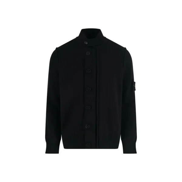 Stone Island Sweater Black Cardigan
