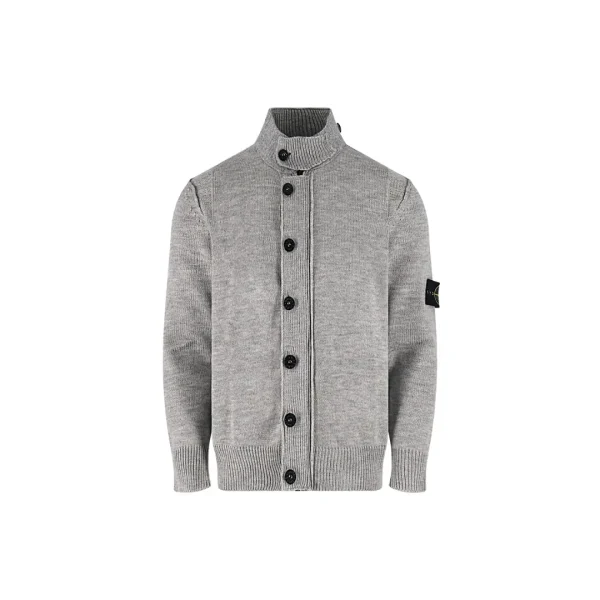 Stone Island Sweater Gray Cardigan