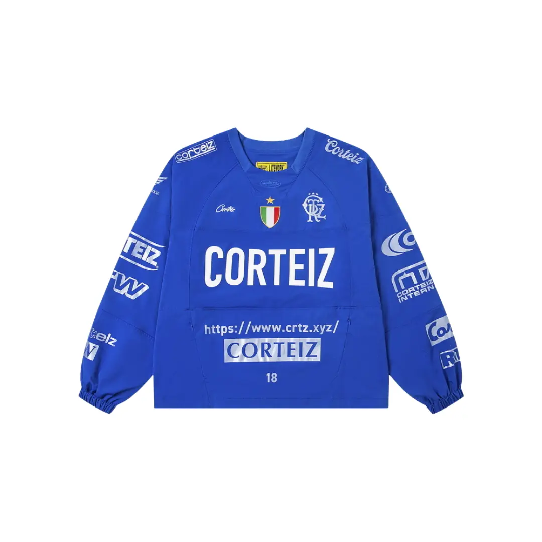 Corteiz Alcatraz Waterproof Windbreaker Crew Neck Rainbow Blue
