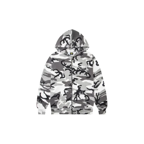 Corteiz Devil’s Island Classic Print Winter Retro Camouflage Casual Hoodie