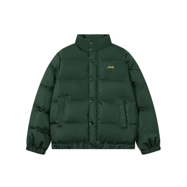 Corteiz Alcatraz Classic Hooded Down Puffer Jacket Green