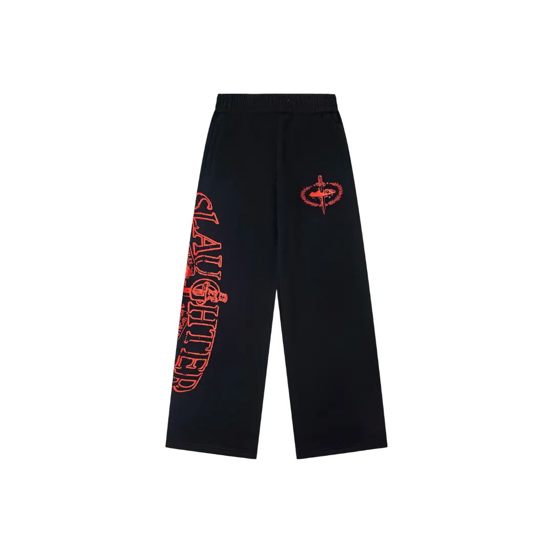 Corteiz Slaughter Gang 21 Savage Pant Black