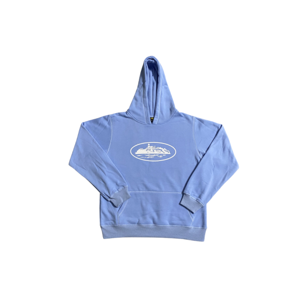 Corteiz Alcatraz Hoodie Baby Sky Blue