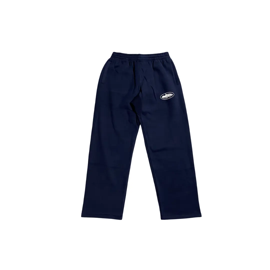 Corteiz Island Puff Print Sweatpant Navy Blue