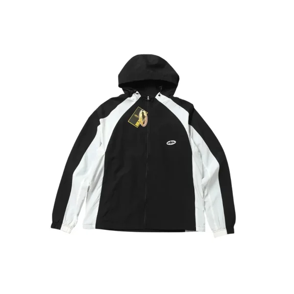 Corteiz Alcatraz Patchwork Windbreaker Jacket Black White