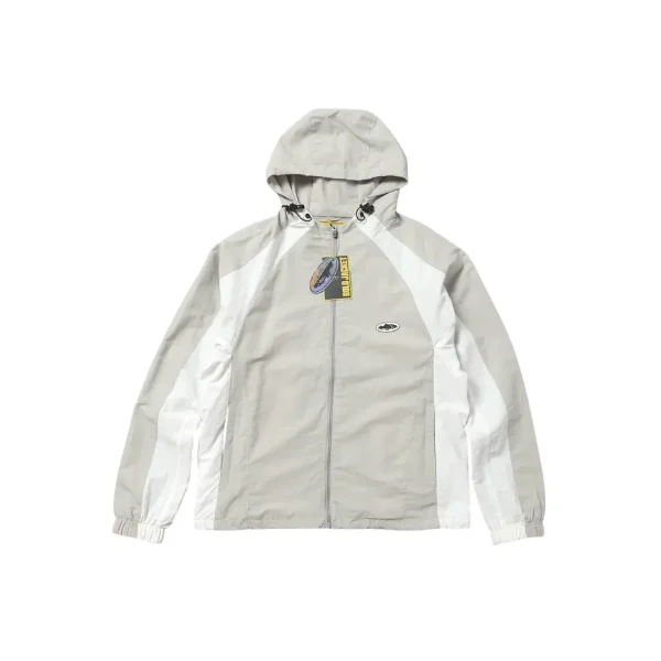Corteiz Alcatraz Patchwork Windbreaker Jacket Gray White