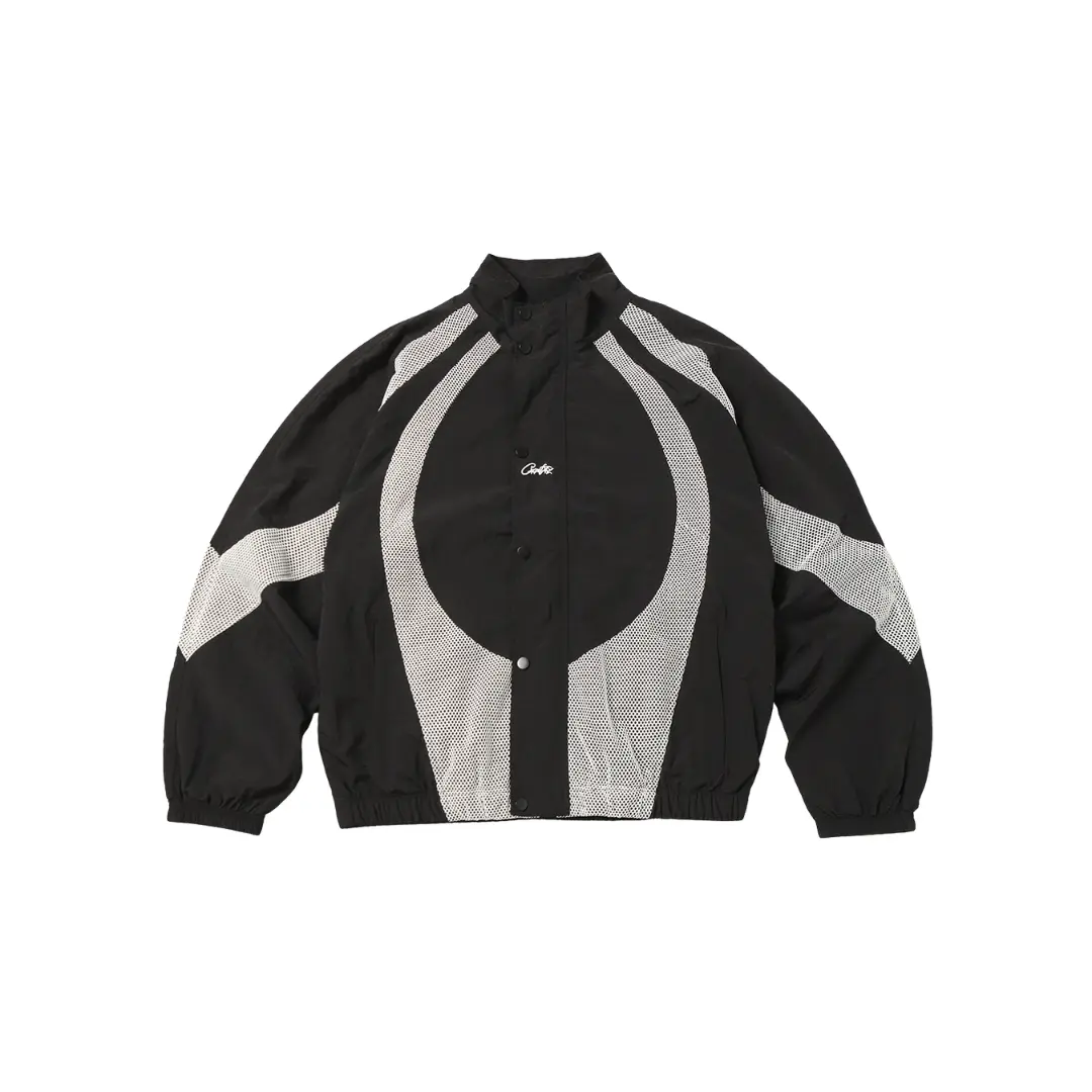 Corteiz Alcatraz Color Blocked Windbreaker Black Gray