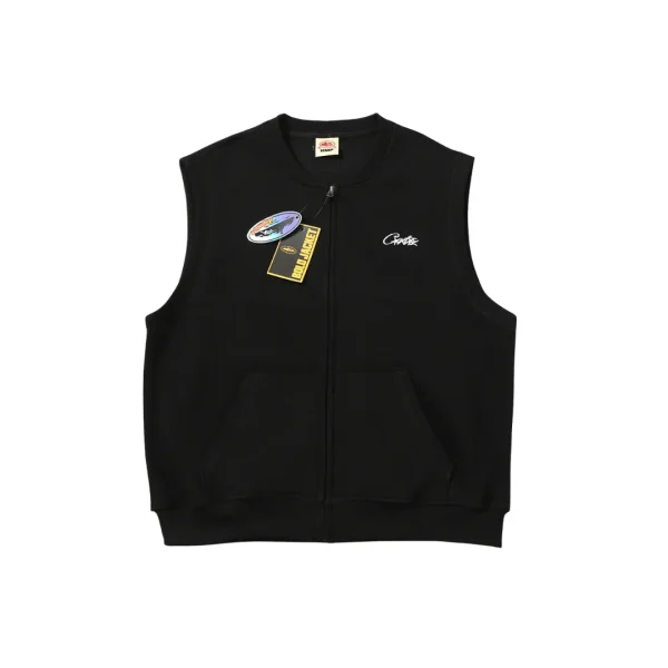 Corteiz Alcatraz Expo Fleece Vest Black
