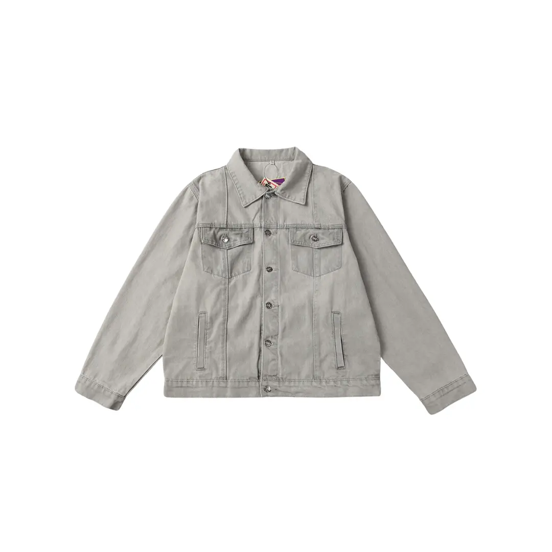 Corteiz C Star Denim Jacket Gray
