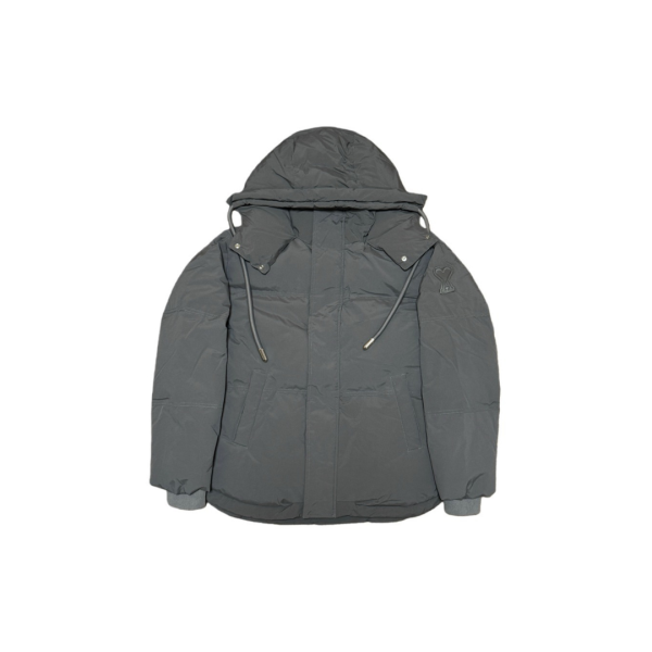Ami Paris Puffer Jacket Gray