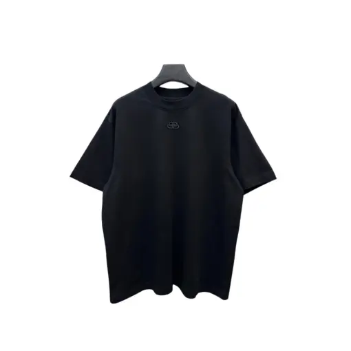 Balenciaga Short Sleeved Loose Fit T Shirt Black