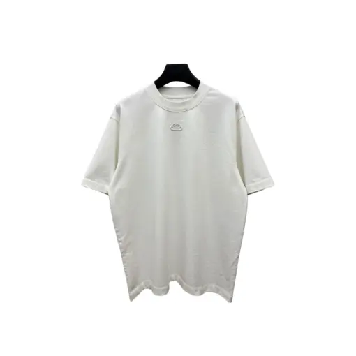 Balenciaga Short Sleeved Loose Fit T Shirt White