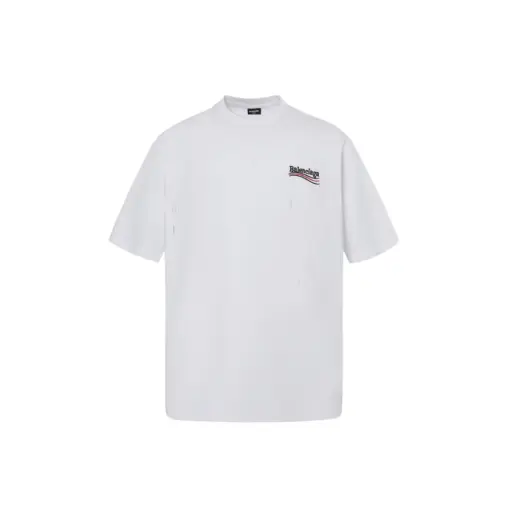Balenciaga Short Sleeved Loose Fit T Shirt White