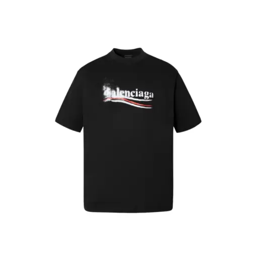 Balenciaga Tape Type Medium Fit T Shirt Faded Black
