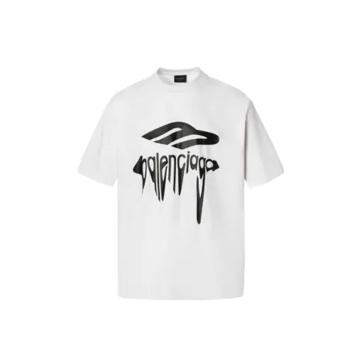 Balenciaga 3B Liquified Oversized T Shirt Washed White