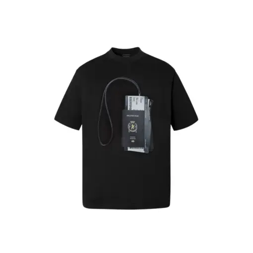 Balenciaga Oversized Short Sleeve Black T Shirt Scenario Print