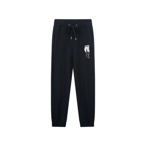 Balenciaga Trouser Text Print Pant Black