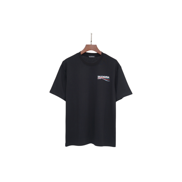 Balenciaga Oversized Eiffel Tower Print Black T Shirt