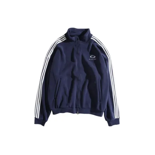Balenciaga Zipper Sweater Navy Blue