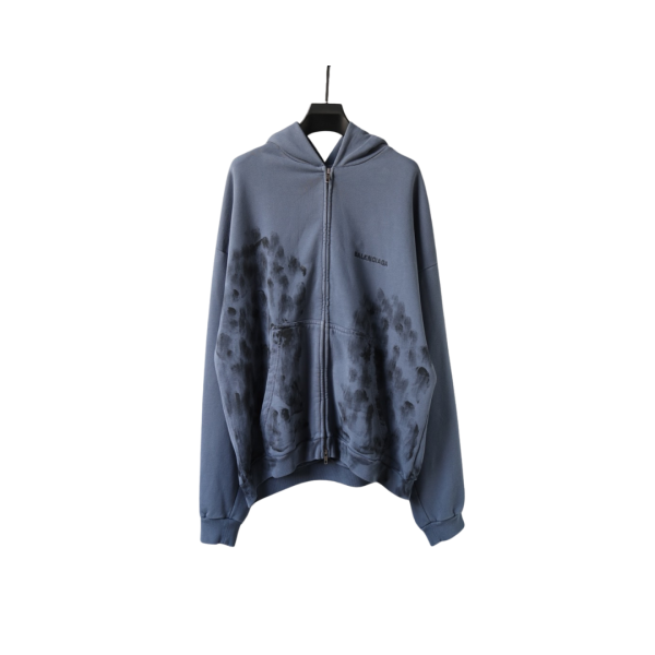 Balenciaga Hoodie Black Navy Blue With Design