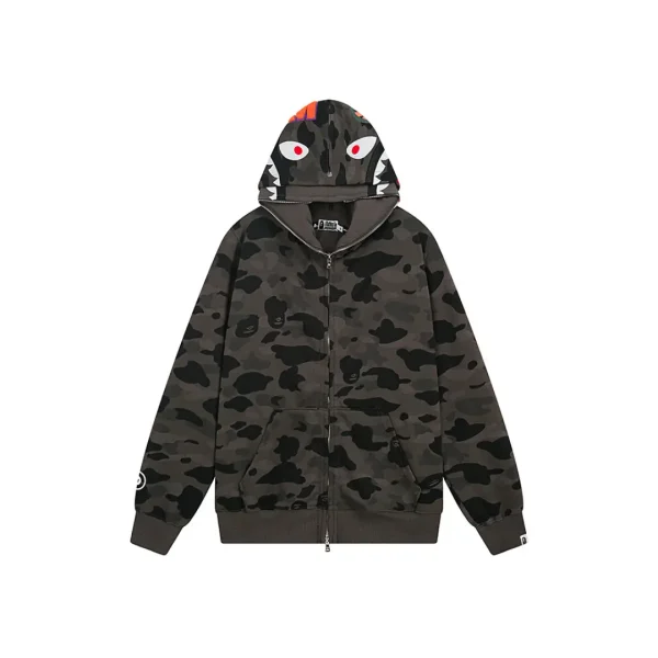 BAPE Camo Shark Full Zip Hoodie Black
