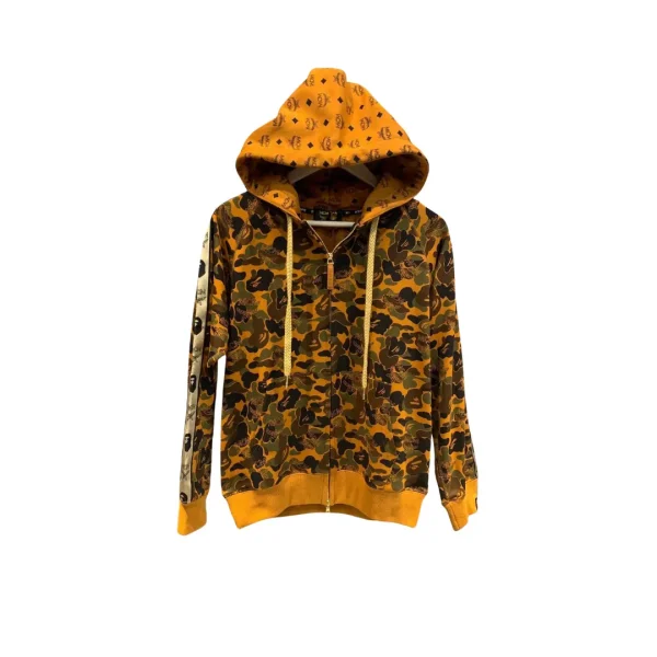 BAPE x MCM Camouflage Oversized Full Zip Hoodie