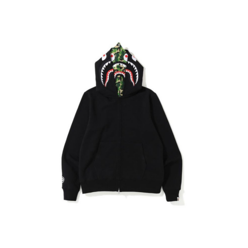 BAPE Shark Hooded Hoodie Black With Forest Green Design