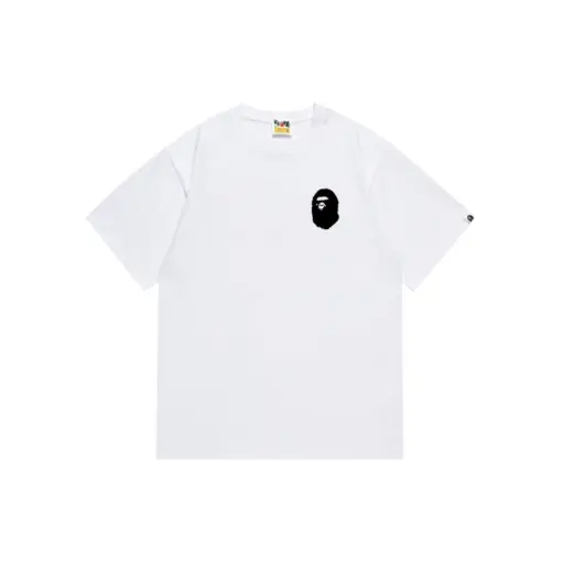 BAPE A Bathing Ape T Shirt White With Black Logo