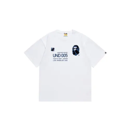BAPE A Bathing Ape x Undefeated T Shirt White