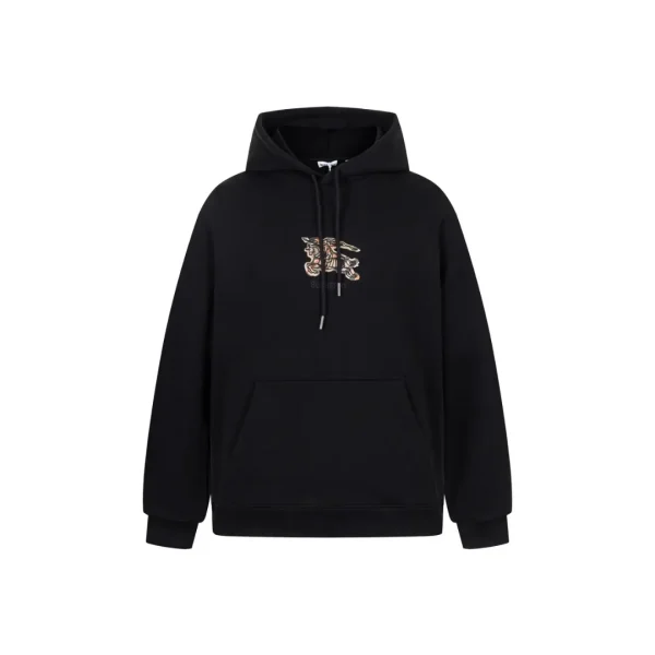 Burberry Polo Monogram Hoodie Black