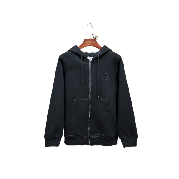 Burberry Zipper Hooded Hoodie Black M2