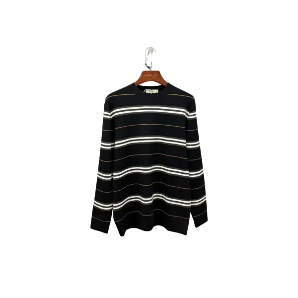 Burberry Sweater Black With White Stripes