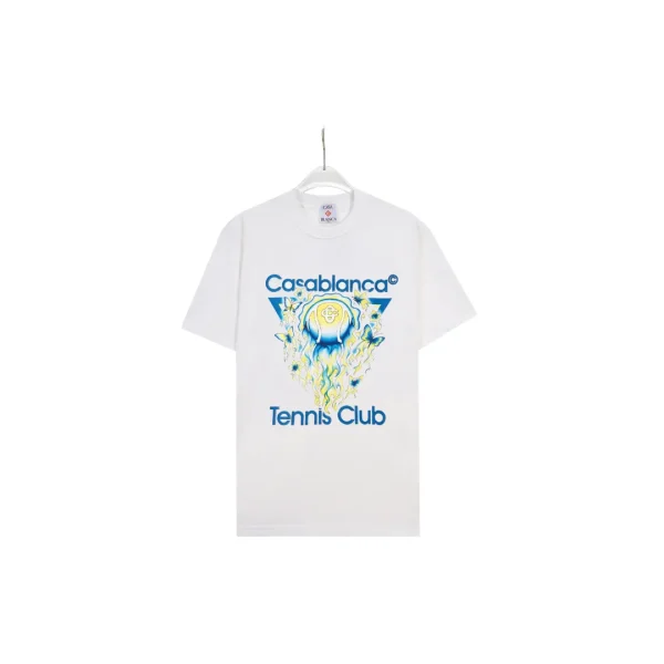 CASABLANCA Tennis Ball Logo T Shirt White